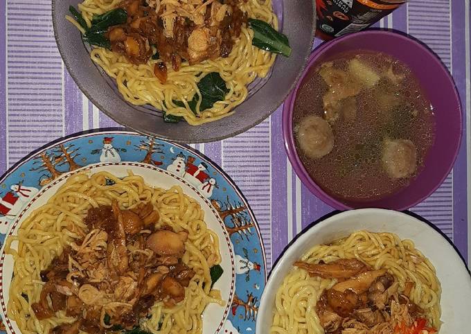 Mie ayam jamur ala rumahan