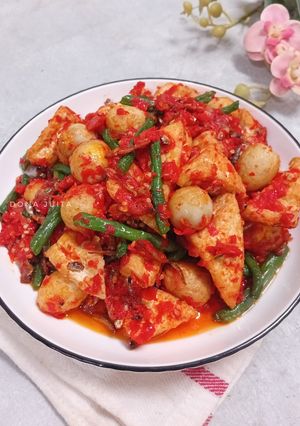 Foto resep Sambal Campur (Tahu, Teri, Telur Puyuh, Kacang Panjang)