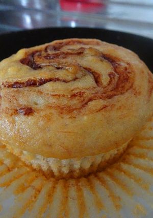 A picture of Banana & Hazelnut Chocolate Muffins.