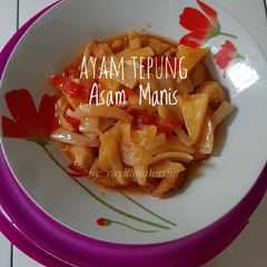 A picture of Ayam Tepung Asam Manis.