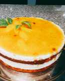 Torta de naranja con mousse de naranja sin TACC para diabéticos