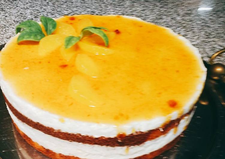 Torta de naranja con mousse de naranja sin TACC para diabéticos