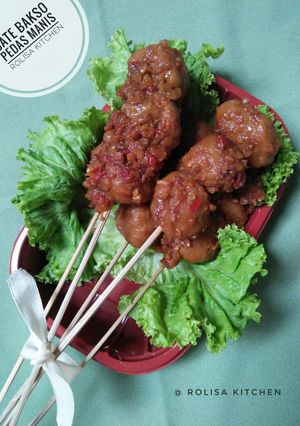 Foto resep Sate bakso pedas manis