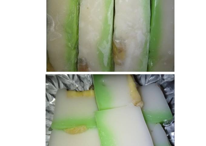 Recipe: Delicious Hunkwe pandan pisang dan es gabus