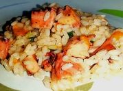 Una foto di risotto sedano
