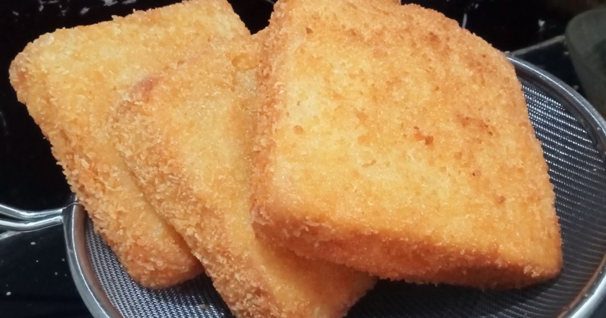 Kroket Goreng ala Street Food Korea (Fried Croquette Toast)