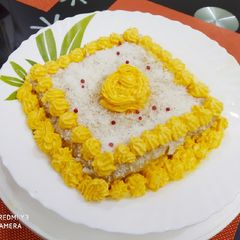 A picture of Eggless vanila cake.