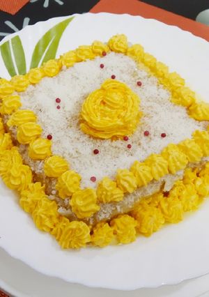 A picture of Eggless vanila cake.