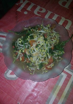 Foto resep Sayur bayam + touge