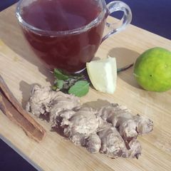 A picture of Tulsi cinnamon ginger Tea.