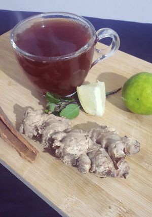 A picture of Tulsi cinnamon ginger Tea.