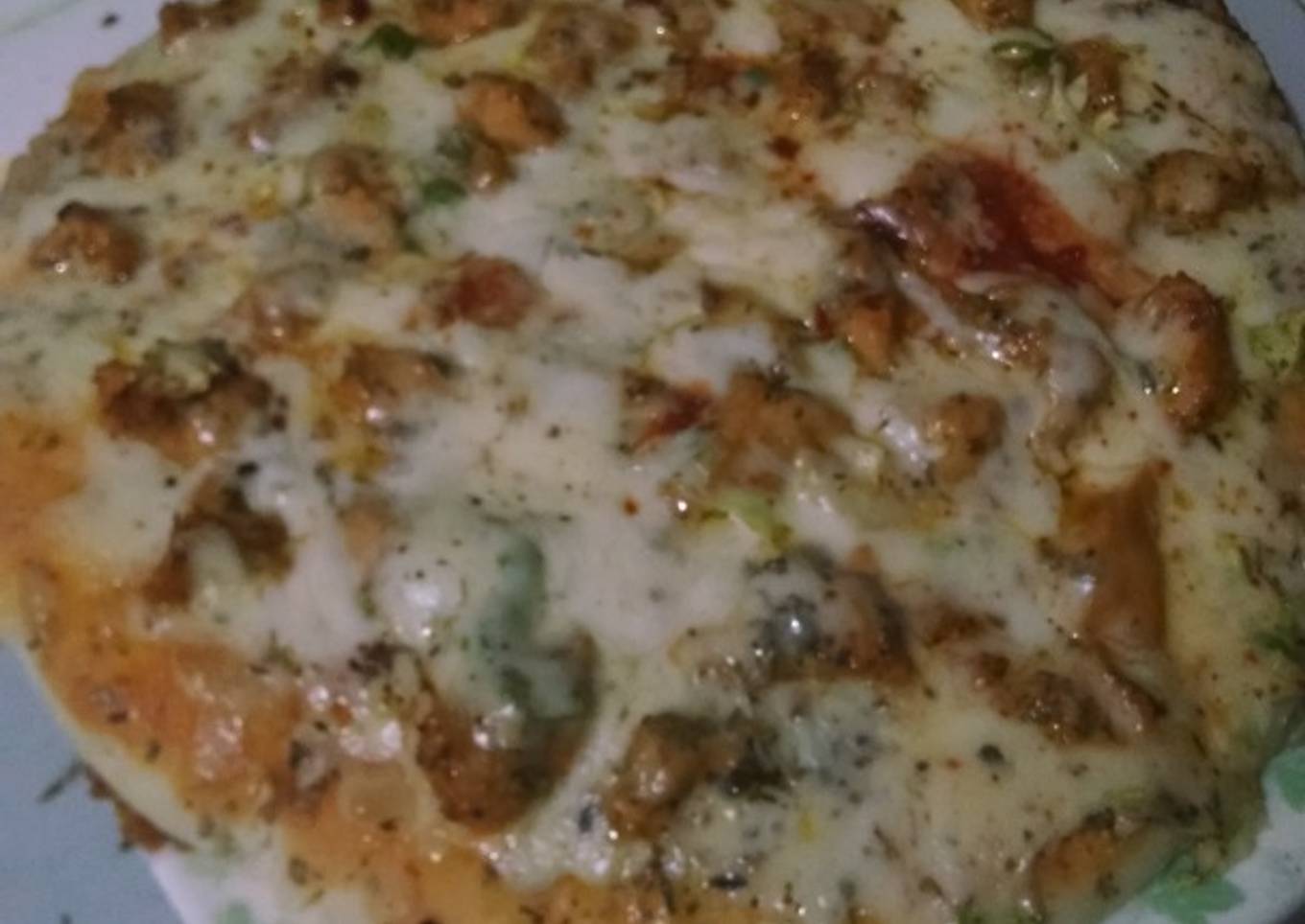 Chickn pizza[without oven]