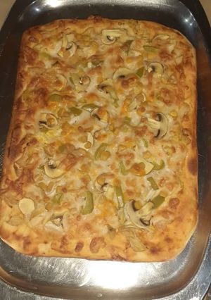 عکسی از دستور پیتزا مرغ