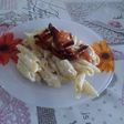Macarrones carbonara con bacon crujiente (thermomix)