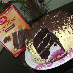A picture of Super moist chocolate cake mix.
