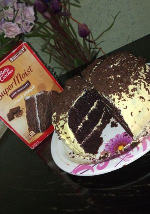 A picture of Super moist chocolate cake mix.