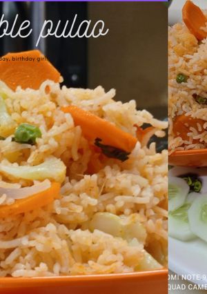 A picture of Vegetable pulao.