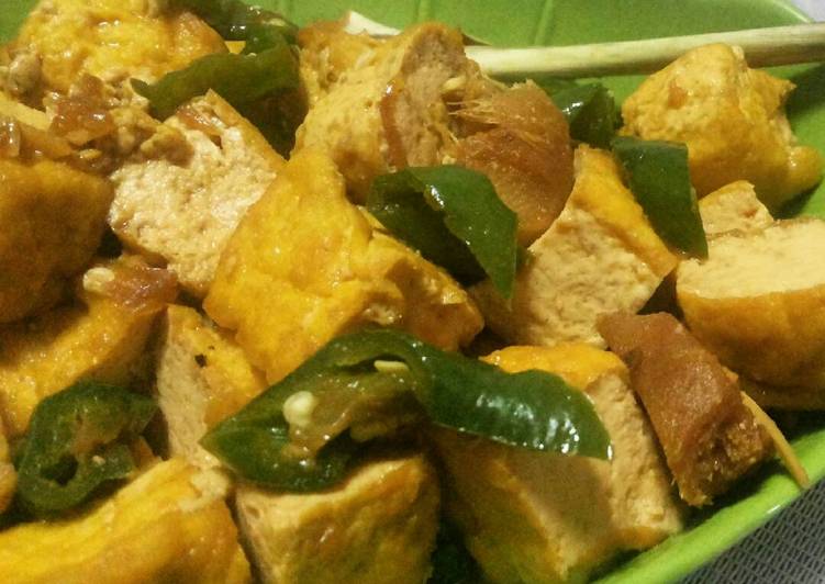 Tahu Kecap Cabe Hijau
