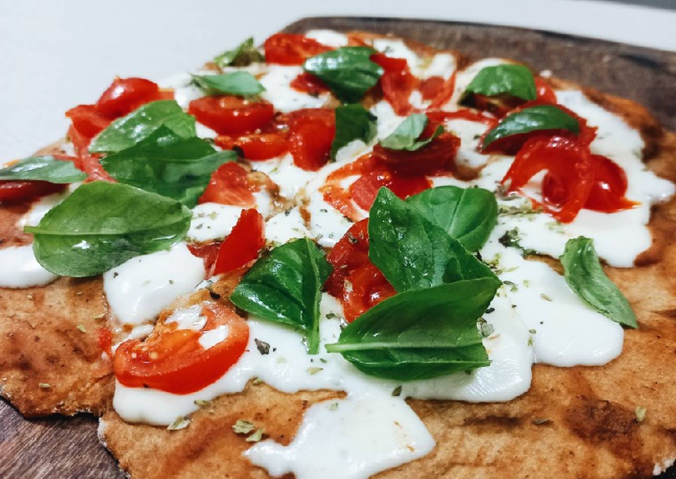 Pizza integral, casera y saludable🍕