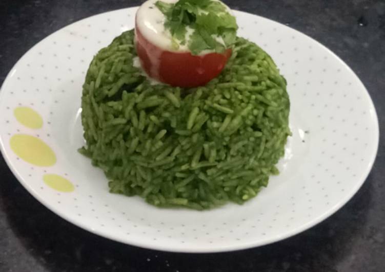 Recipe of Quick Palak Rice