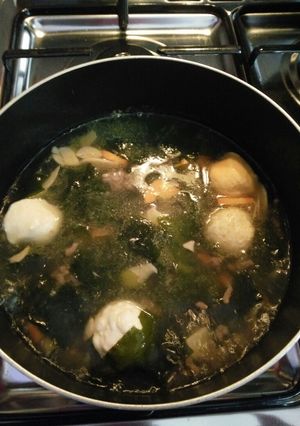 Foto resep Sup Sehat daging dan Rumput laut