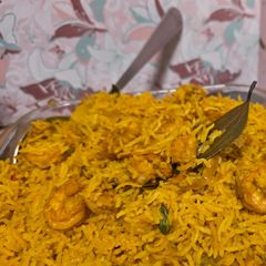 A picture of Prawn pulao.