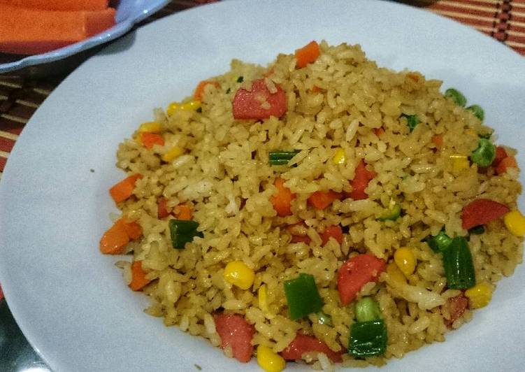 Cara Membuat Nasi Goreng Mix Vegetables, Paling Enak