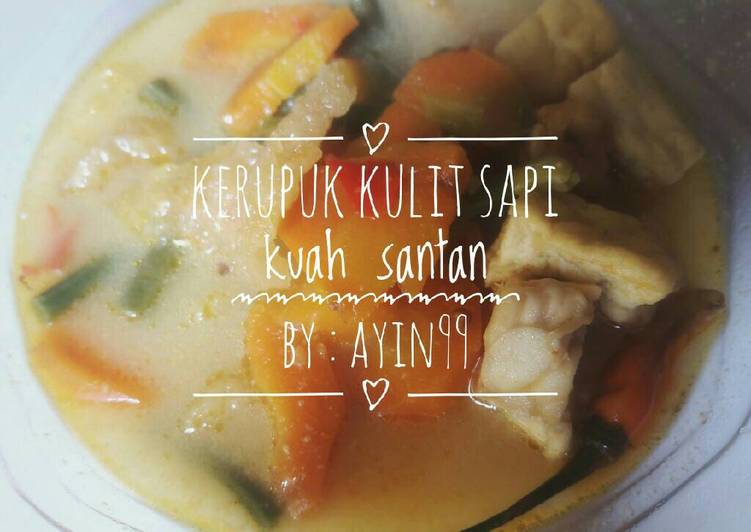 Kerupuk kulit sapi kuah santan 😋😁😁