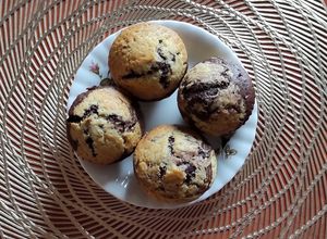 Zdjęcie przepisu Muffinki marmurkowe na maślance.