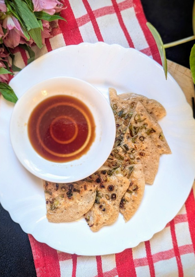 蔥香鬆餅 - 天然酵種棄種應用 的食譜成品照片