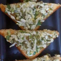 A picture of Sprouted Moong Cabbage Toast.