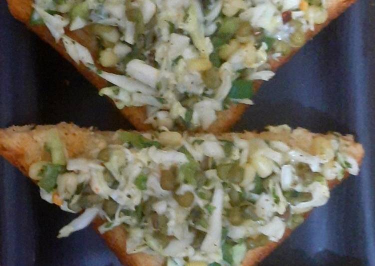 Simple Way to Make Ultimate Sprouted Moong Cabbage Toast