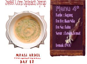 Foto resep Sweet Corn Spinach Syrup#mpasi4bintang