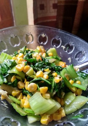 Foto resep Tumis Jagung Manis Pokcoy #menu #dietsehat