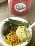 Grilled Kofta with Diet Potatoes