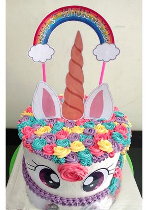 Foto resep Unicorn Birthday Cake Base Rainbow Cake