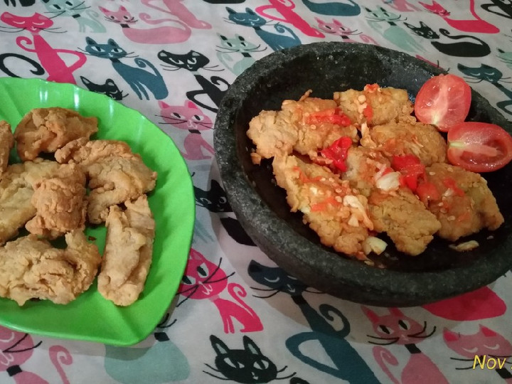 Resep Telor geprek crispy, Enak Banget