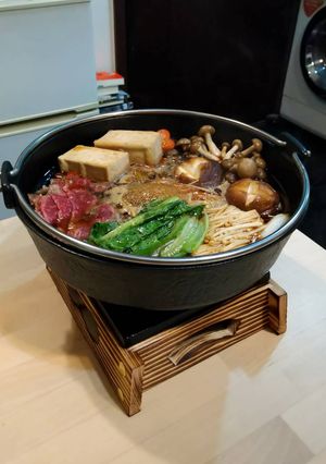 涮肉報復社會的壽喜燒 的食譜成品照片