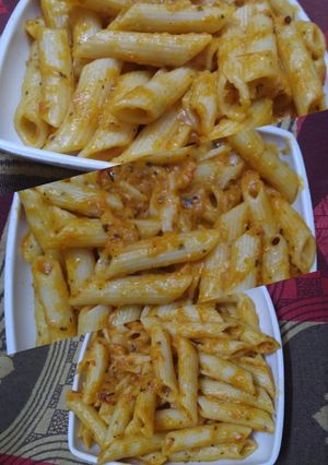 रेड सॉस पास्ता (red sauce pasta recipe in hindi) रेसिपी मुख्य फोटो