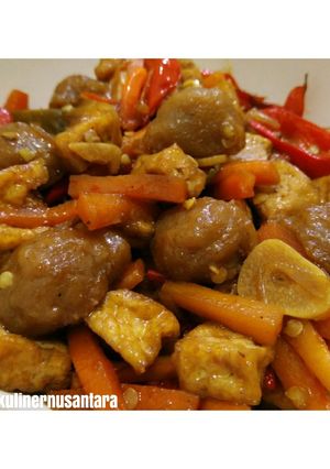 Foto resep Tumis tahu bakso
