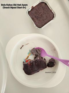 Foto resep Bolu Kukus Ubi Hati Ayam (Snack Mpasi Start 6+)