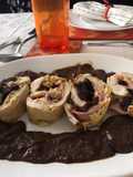 Pollo relleno con ciruelas y arándanos