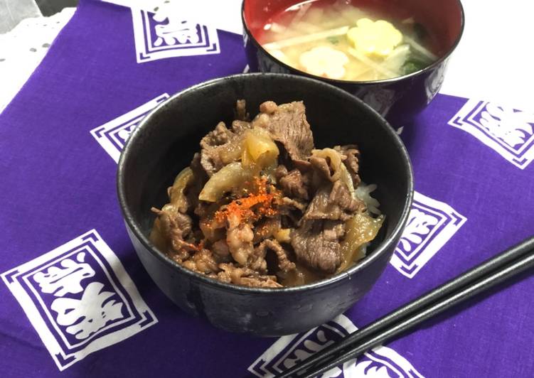 Easy Cheap Dinner Japanese Beef with Rice
