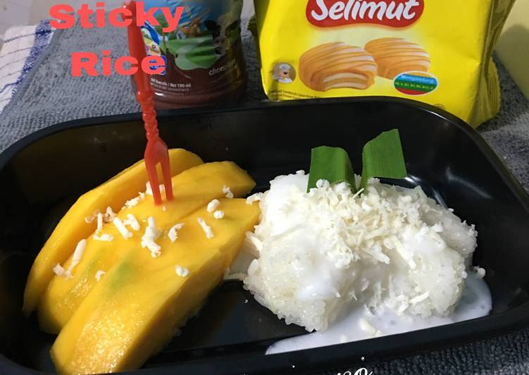 Resep Manggo sticky rice ala ala Anti Gagal