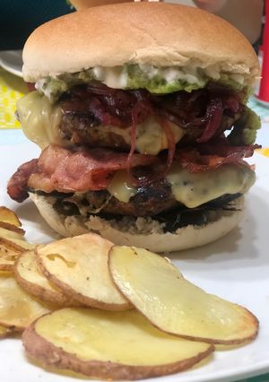 Una foto de Hamburguesa casera