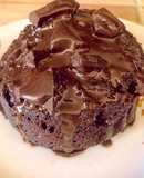Brownie fit sin gluten al microondas