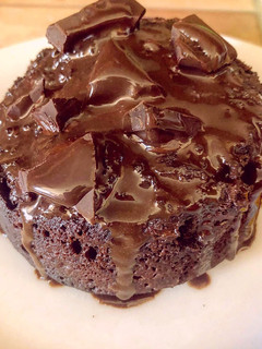 Una foto de Brownie fit sin gluten al microondas