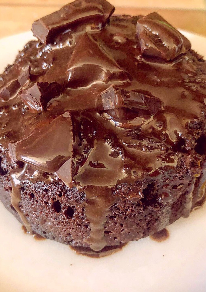 Una foto de Brownie fit sin gluten al microondas