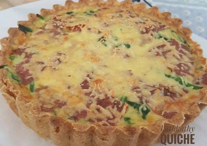 Quiche Spinach with Smoked Beef