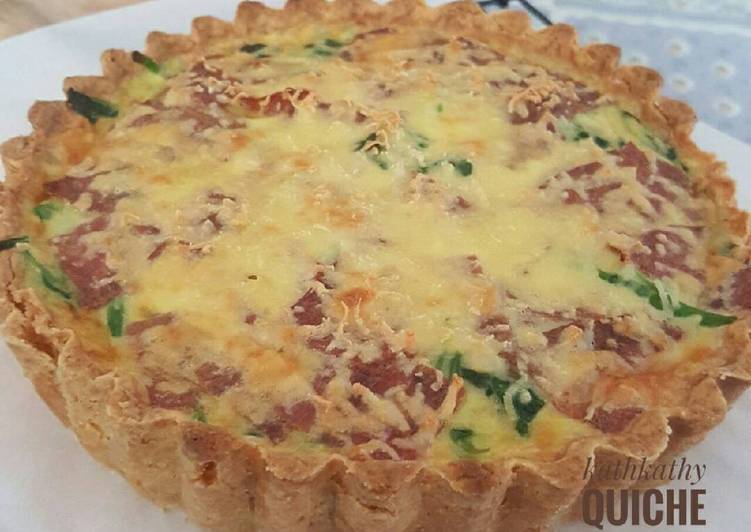 Cara Gampang Membuat Quiche Spinach with Smoked Beef Anti Gagal